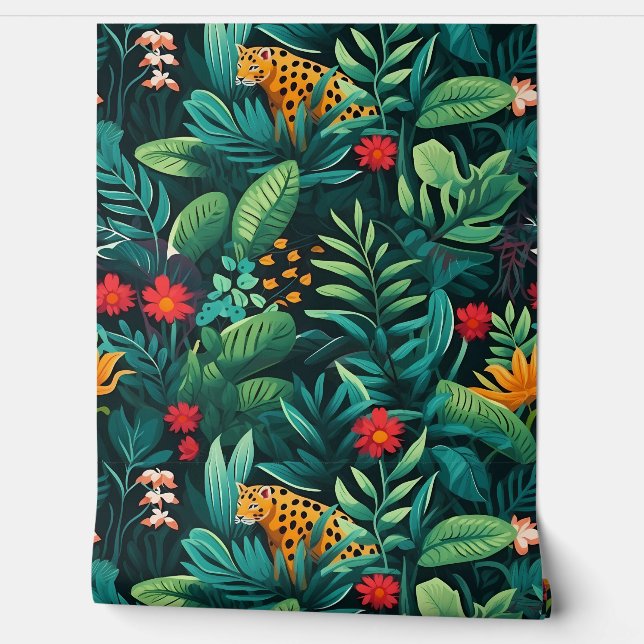 Papel Pintado Roar y explorar el bosque tropical botánico (Desenrollar)