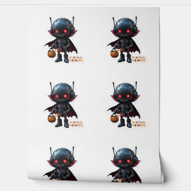 Papel Pintado Robot de vampiros oscuros Halloween fantasía vibra (Desenrollar)
