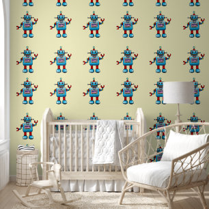Papel Pintado robots felices para lactantes