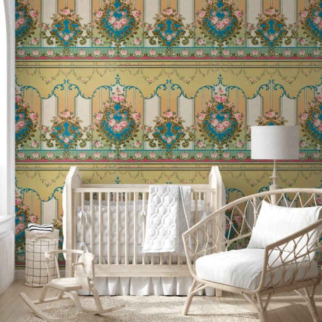Papel Pintado Rococo Versailles Frieze Motivos florales barrocos (Niños)