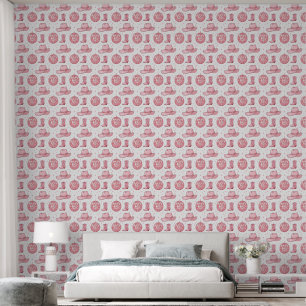 Papel Pintado Rodeo rosa Cowgirl Disco Peel & Stick