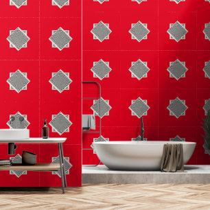 Papel Pintado Rojo de remolino de diamante