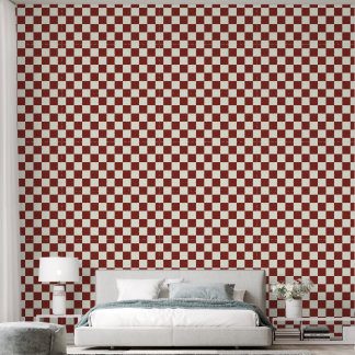 Papel Pintado Rojo y blanco de marfil de 2"