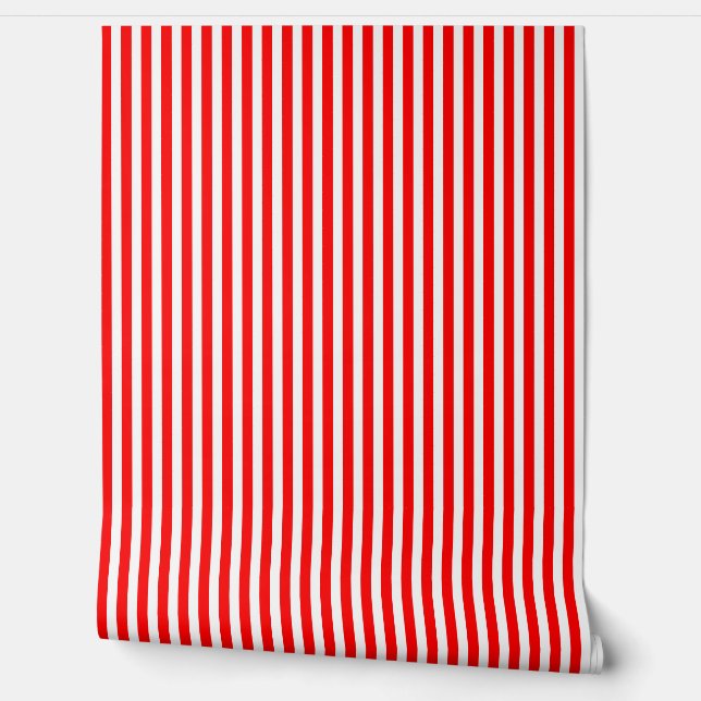 Papel Pintado Rojo y Blanco Tradicional (Desenrollar)