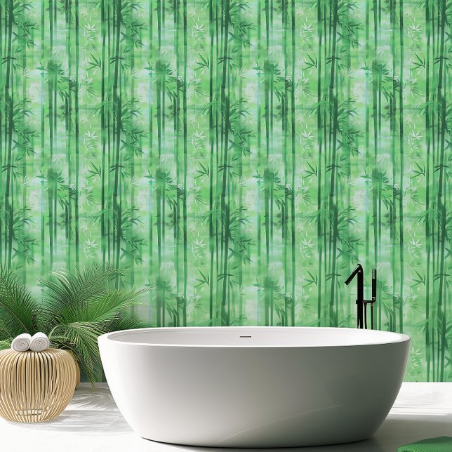 Papel Pintado Rollo de bambú verde moderno de 2'x10' (Subido por el creador)