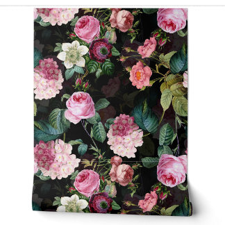 Papel Pintado Romanticismo de los Rosas de la Noche Negra de Ver