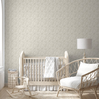 Papel Pintado Romántico Vintage Elegante Flor de Magnolia en Bei
