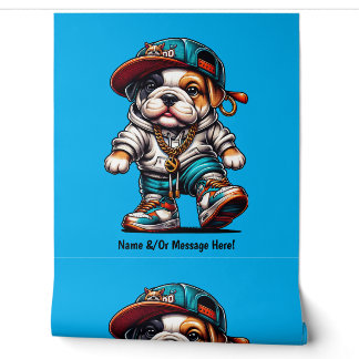 Papel Pintado Ropa callejera personalizada de cachorro de Bulldo