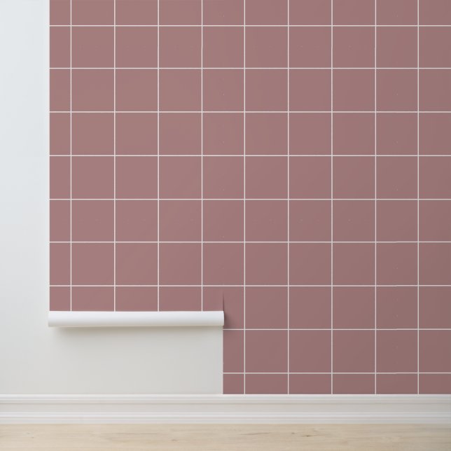 Papel Pintado Rosa cálido de moda rejilla de 6" (Solicitud)