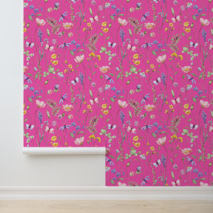 Papel Pintado Rosa de flores silvestres