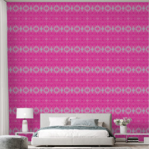 Papel Pintado rosa geométrico