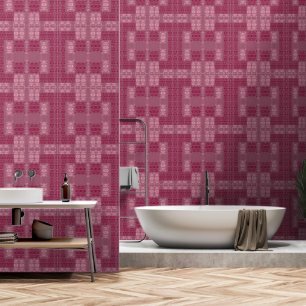 Papel Pintado rosa geométrico