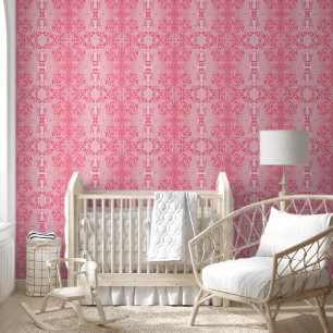 Papel Pintado rosa geométrico