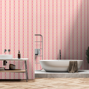 Papel Pintado rosa geométrico