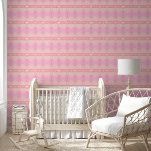 Papel Pintado rosa geométrico