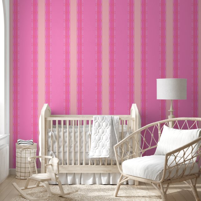 Papel Pintado rosa geométrico (Niños)