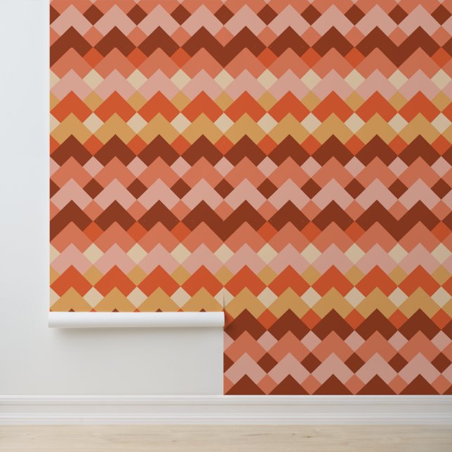 Papel Pintado Rosa Retro Mid Century (Solicitud)