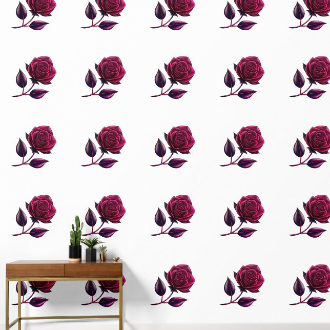 Papel Pintado rosa rojo (Pasillo)