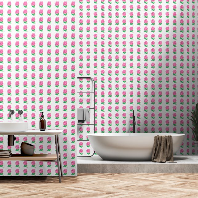 Papel Pintado Rosa rosa (Baño)