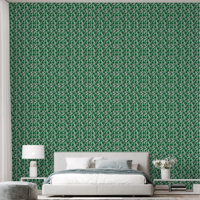 Papel Pintado Rosa verde (Dormitorio)