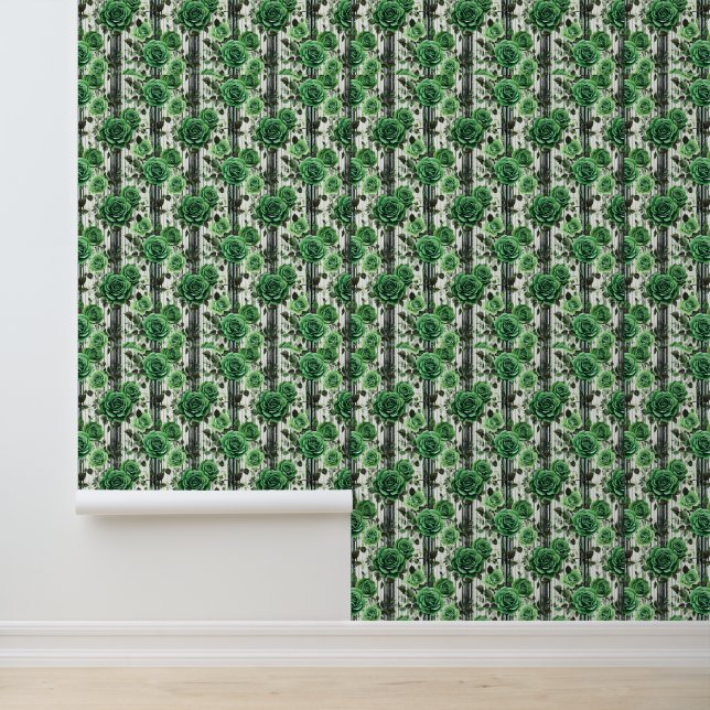 Papel Pintado Rosa verde (Solicitud)