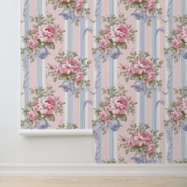 Papel Pintado Rosa Vintage Rosa Shabby Chic Pega y Pega