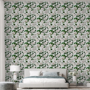Papel Pintado Rosas blancas de baldosas cortas