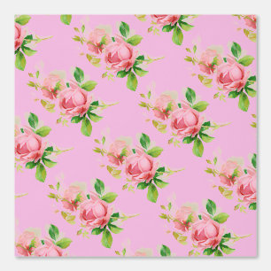 Papel Pintado Rosas de cosecha rosa