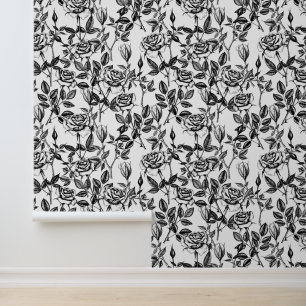 Papel Pintado Rosas dibujando corbata de cuello
