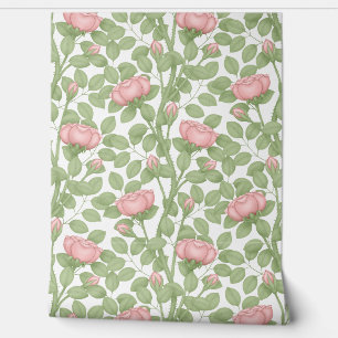Papel Pintado Rosas rosas rosas blancas