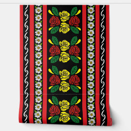 Papel Pintado Roses and Castles Folk Art Floral Narrowboat