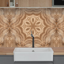Papel pintado roseta tallada en madera