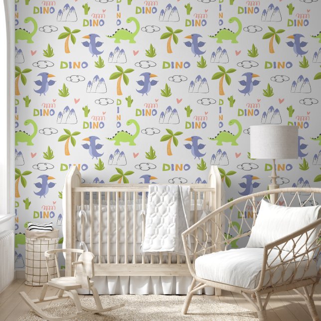 Papel Pintado Royal Blue Dinosaur (Niños)