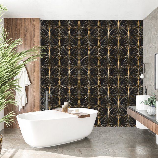 Papel Pintado Royal French black and golden Sparkle (Royal French black and golden Sparkle Wallpaper)