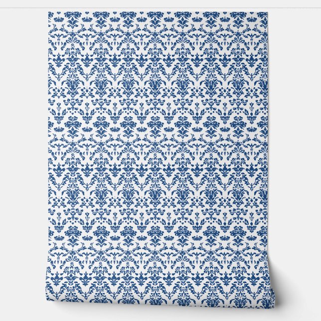 Papel Pintado Royal Heirloom Petite - Azul, Blanco (Desenrollar)