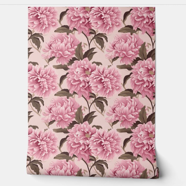 Papel Pintado Rubor Bloom Elegance Petite - Rubor Pink and Taupe (Desenrollar)