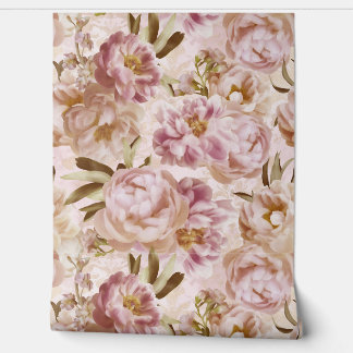 Papel Pintado Rubor Peonies Springflowers Opulent Garden