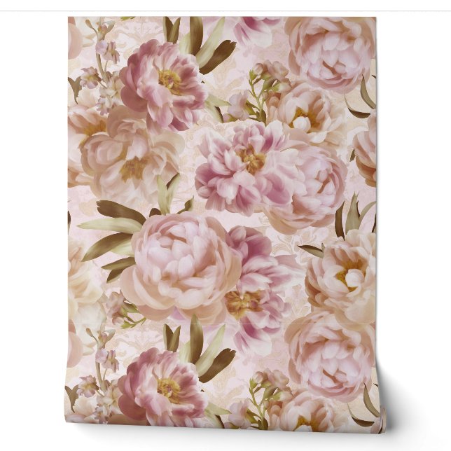 Papel Pintado Rubor Peonies Springflowers Opulent Garden (Desenrollar)