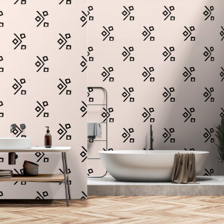 Papel Pintado Rubor Pink Black Abstract Geométrico Moderno Simpl