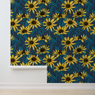 Papel Pintado Rudbekia amarilla en la marina