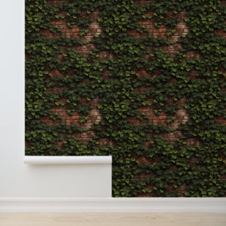 Papel Pintado Rustic Brick Ivy
