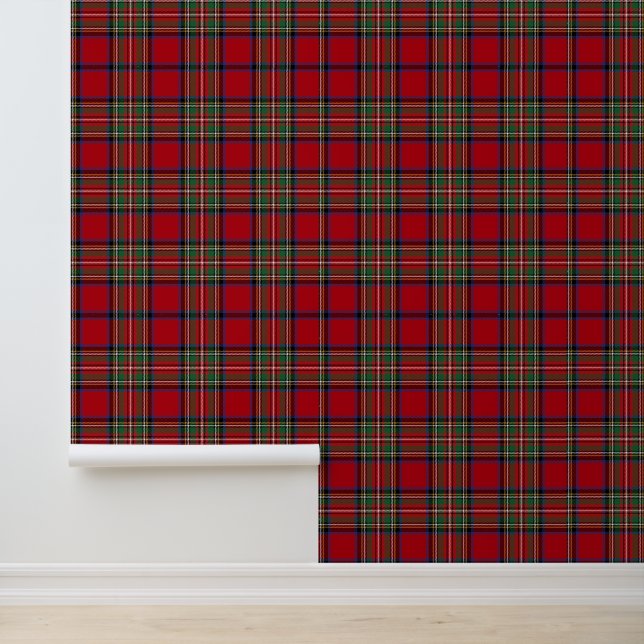 Papel Pintado Rustic Plaid Red and Green Stewart Tartan (Solicitud)