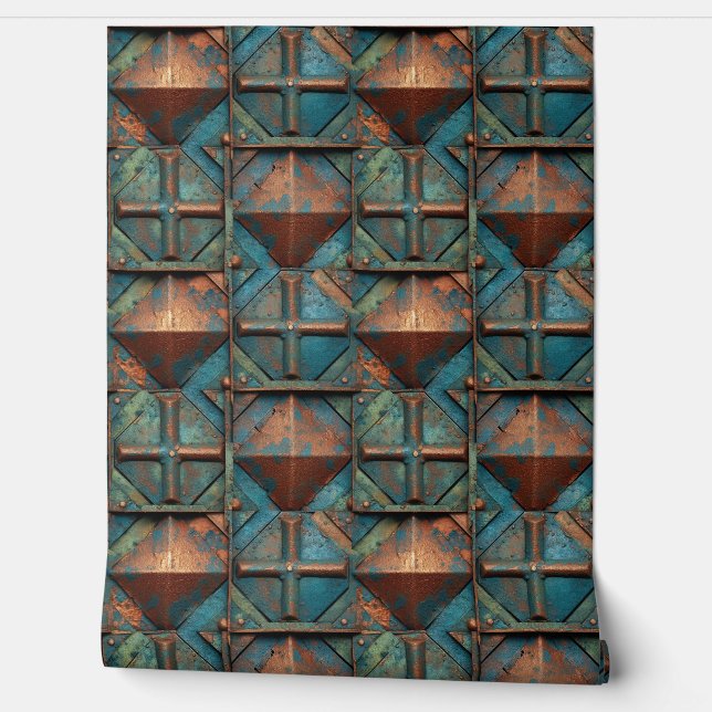 Papel Pintado Ruston Iron Metalizado (Desenrollar)