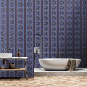 Papel Pintado Rusty Pentagram Blue