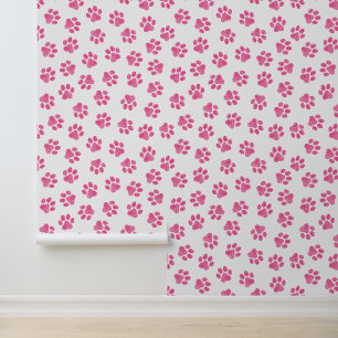 Papel Pintado Rutas de perro, garras de perro, garras rosadas