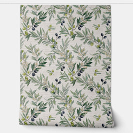 Papel Pintado Sage Green Watercolor French Country Olive