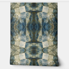 Papel Pintado Sage Olive Green Gold Geométrico Resumen Natural