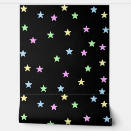 Papel Pintado Sala de niños con estrellas de color pastel