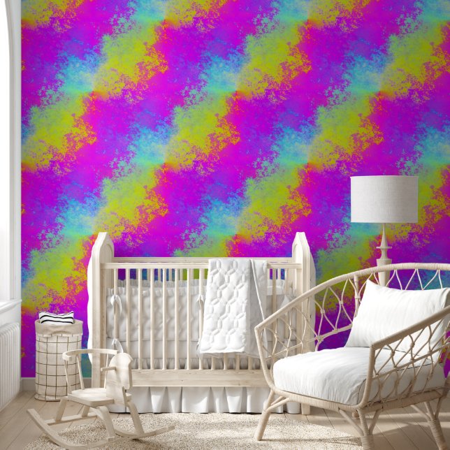 Papel Pintado Salpicaduras de Acuarela - Patrón Continuo 3 (Niños)