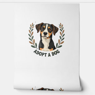 Papel Pintado Salva una vida Adopta un perro Ilustración de resc